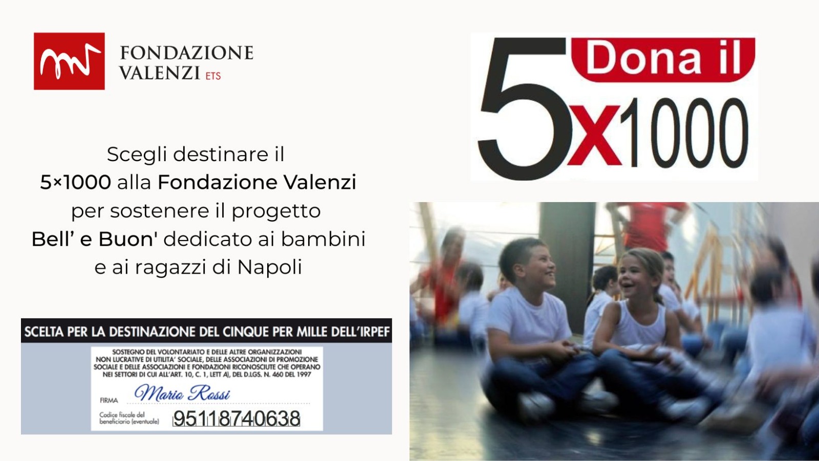 5x1000 Fondazione Valenzi